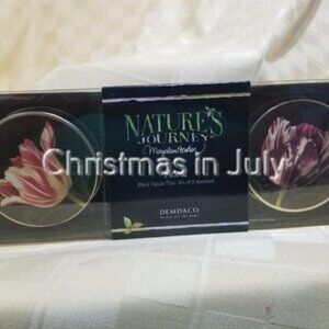 Marjolein Bastin Nature's Journey Floral Black Candle Tins set of 3 Demdaco